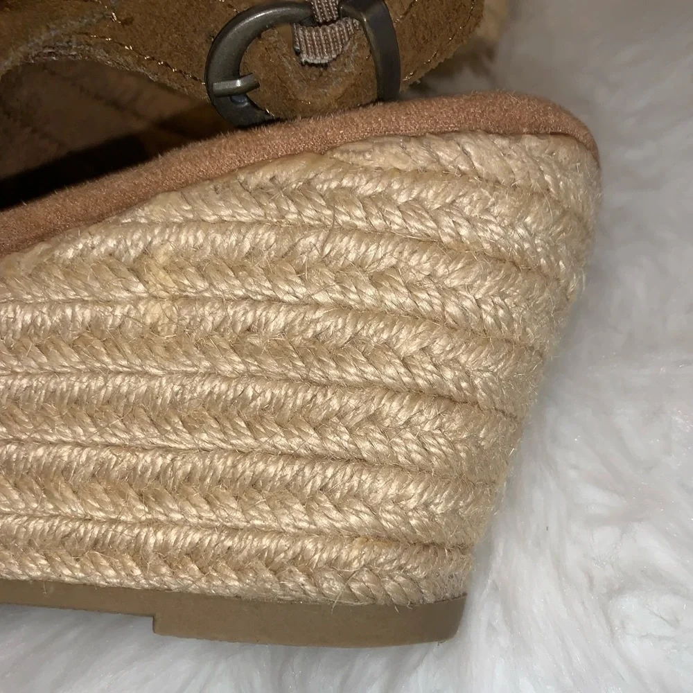 MINNETONKA suede fringe espadrille wedges women’s size 9 - Picture 9 of 17